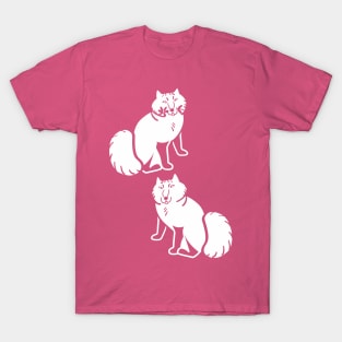 Arctic fox friends not fur white and teal T-Shirt